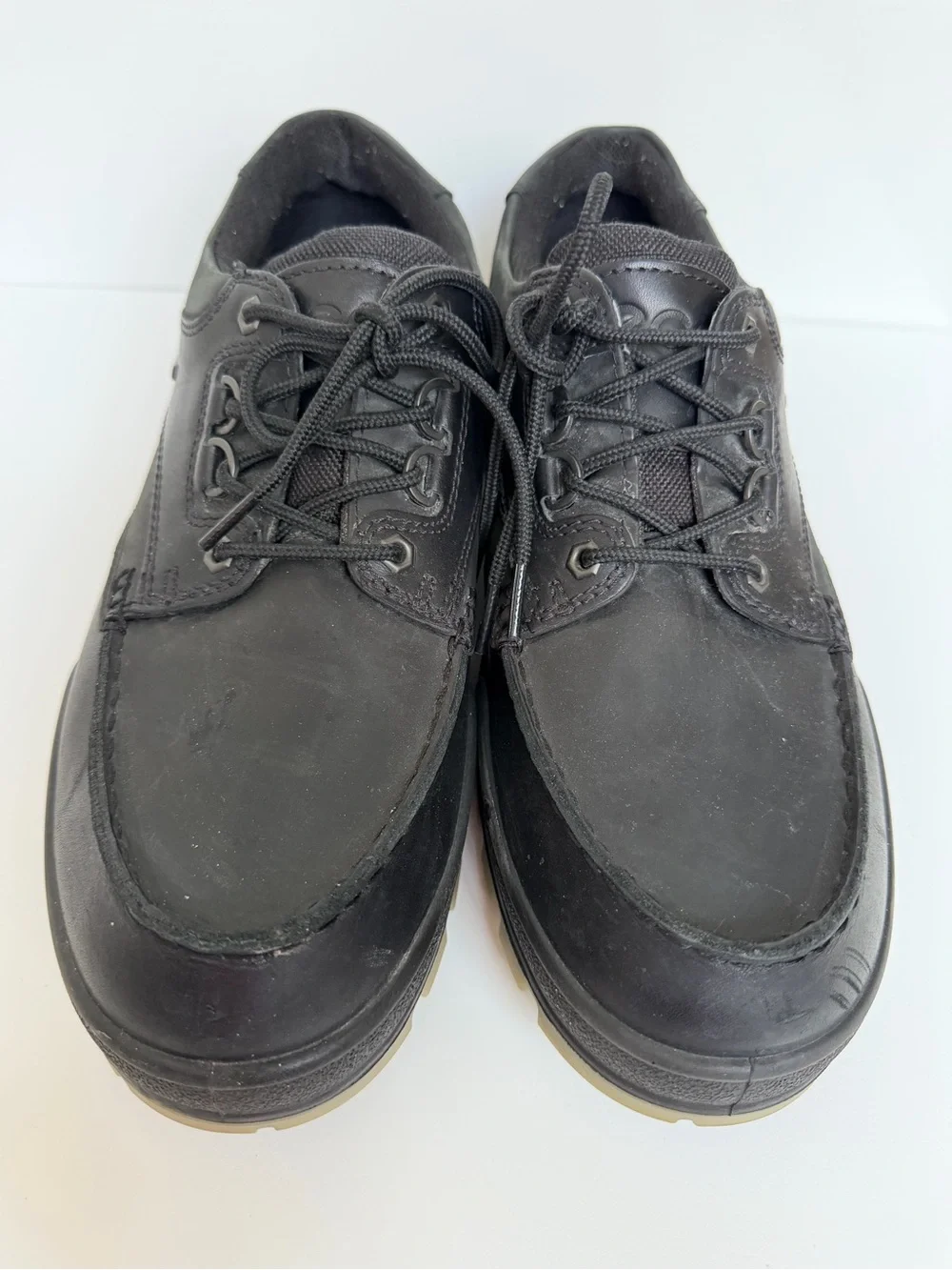 ECCO Track Gore-Tex Men’s Leather Walking Shoes Black EU 46 US 12-12.5 Waterproo